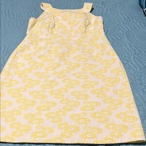 Peck & Peck Yellow Floral Casual Dress